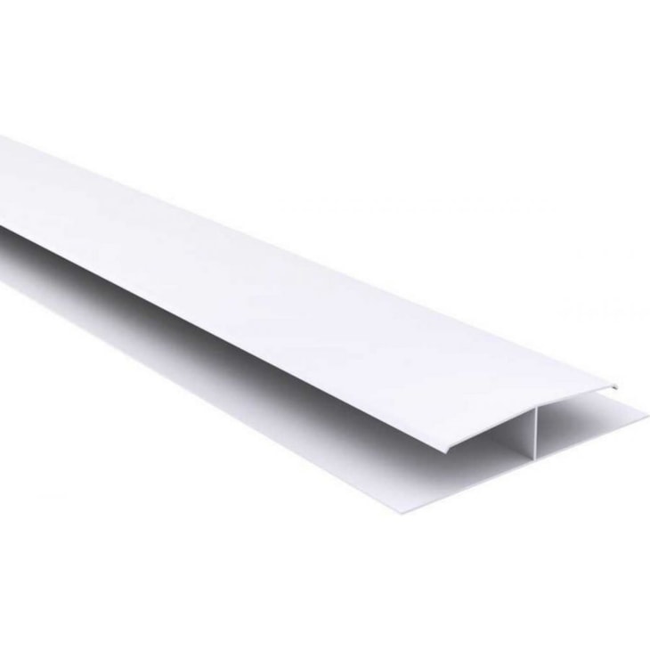 Emenda `h` Para Forro De Pvc Classic Interno 6 Metros Branco Fortlev